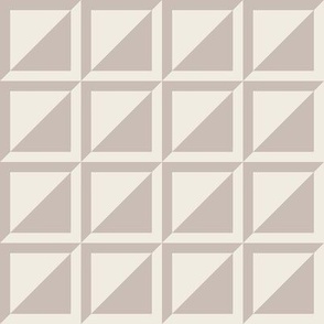 medium scale // split checks - creamy white_ silver rust blush - 2 inch squares