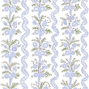 Darling Dashwood Fern and Cornflower 24" Repeat