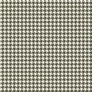 Small // Dark Olive Houndstooth  on Oat