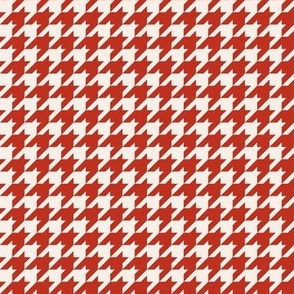 Large // Red Apple Houndstooth on Oat