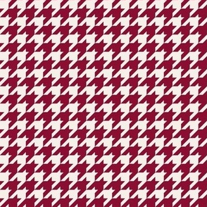 Large // Raspberry Houndstooth on Oat