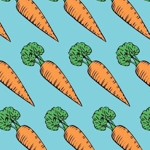 Spring Carrots - Garden Veggie - Bunny Carrot - blue - LAD23