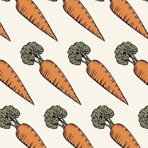 Spring Carrots - Garden Veggie - Bunny Carrot - cream - LAD23