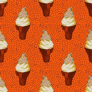 icecream cone orange