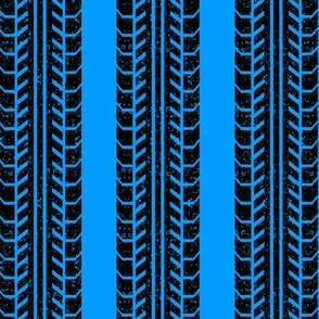 worn tire stripe on bright blue