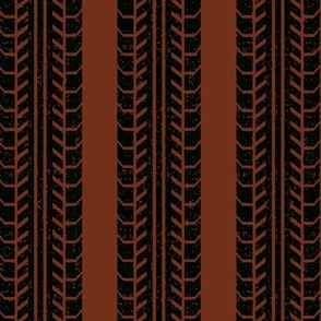 worn tire stripe on brown