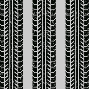 worn tire stripe on ligh gray