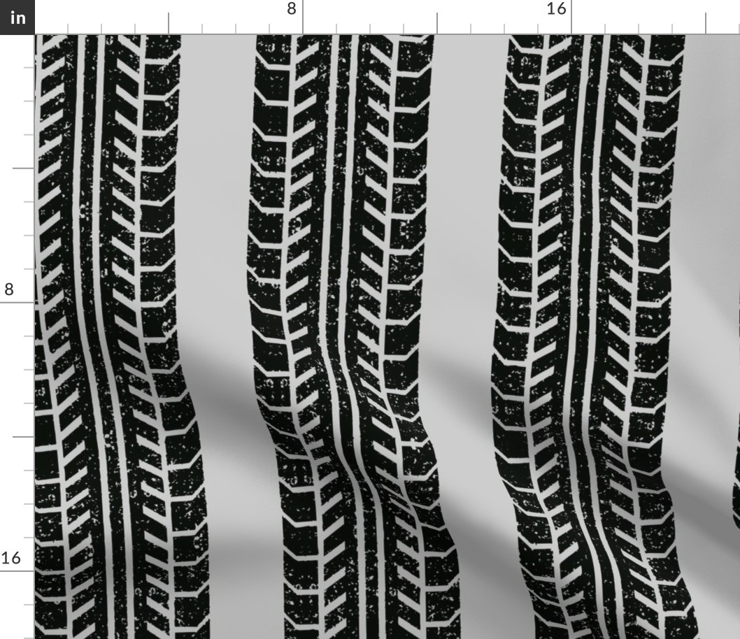 worn tire stripe on ligh gray