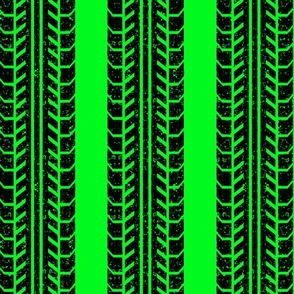 worn tire stripe on neon green