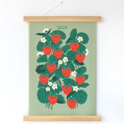 2024 Calendar Tea Towel - Red Strawberries