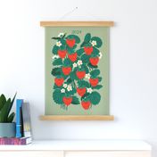 2024 Calendar Tea Towel - Red Strawberries