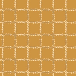 Textured Plaid in Sizzle and Dune Yellow 3x3