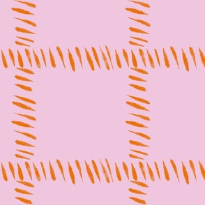 Textured Plaid in Sizzle Pink Tangerine Orange 10x10