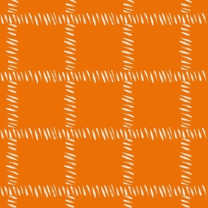 Textured Plaid in Sizzle Tangerine Orange 5x5