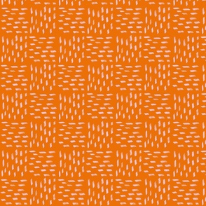 Textured Dash in Sizzle Tangerine Orange Pink 10x10