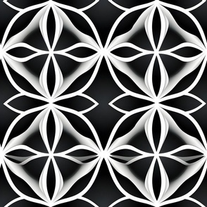 Black & White Geometric Print