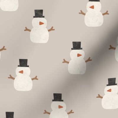 cute simple snowmen - neutral - winter wonderland - LAD23