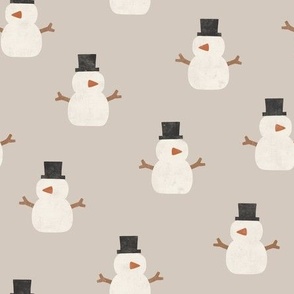 cute simple snowmen - neutral - winter wonderland - LAD23
