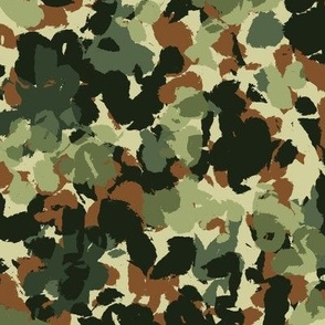 Confetti Camouflage Green and Brown