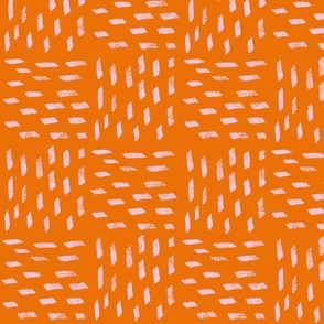 Textured Dash in Sizzle Tangerine Orange Pink 10x10