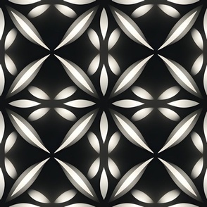 Black, White & Gray Geometric Print