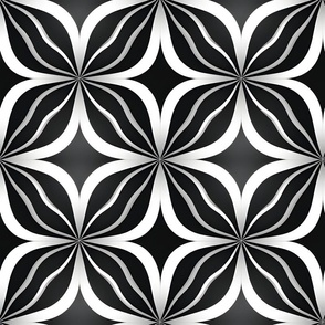 Black & White Floral Pattern