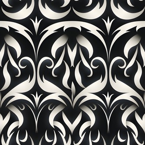 Black, White & Gray Geometric Print