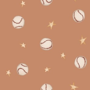 Vintage baseball and stars - Sandstone