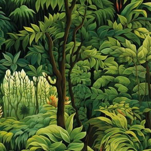 Vibrant Jungle Tapestry