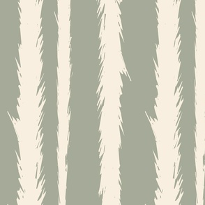 Tree Trunks Stripes  Winter - (Green) JUMBO 24x23