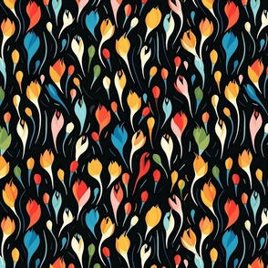 kandinsky tulips in abstract