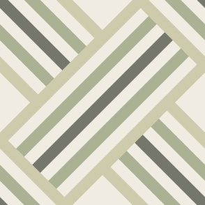 JUMBO // clean weave - creamy white_ light sage green_ limed ash thistle green - diagonal geometric- 24 in repeat