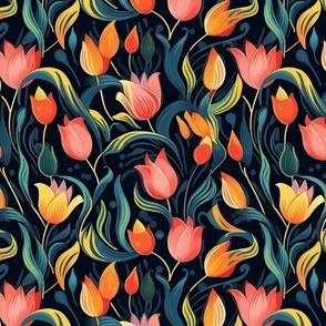 kandinsky tulips in bloom