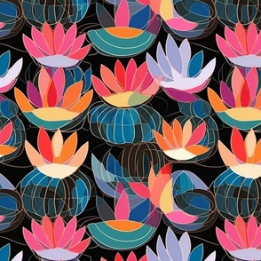 Kandinsky Lotus Blossoms