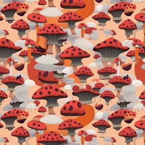 magritte  mushrooms  surrealism