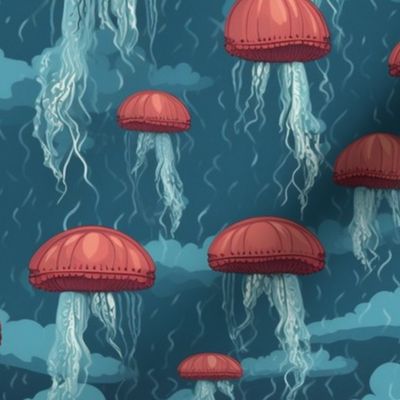 magritte jellyfish rain