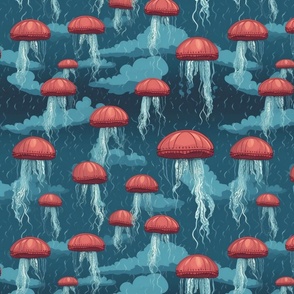 magritte jellyfish rain