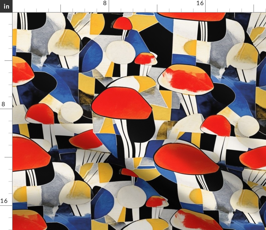 mondrian mushrooms botanical