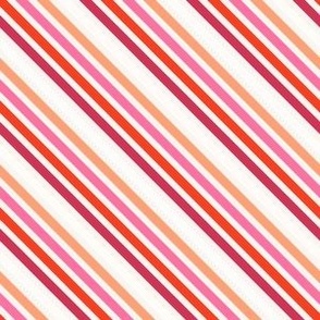 pink, cerise and red stripes diagonal stripe