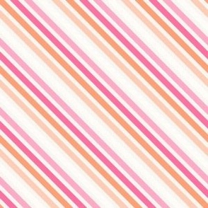 pink and orange stripe diagonal stripes
