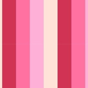 Pink and cream Valentine's Day stripes 