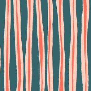 Meru Stripes Sage Red