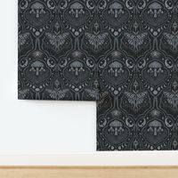 Gothic Nature Damask - large - cool gray 