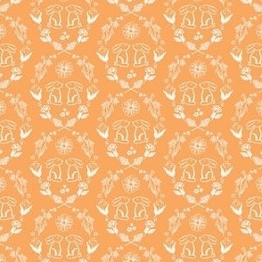 3" small orange Bunny Bloom easter and spring floral for kids_ baby and nursery -14