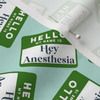 Hello My Name Is…Hey Anesthesia