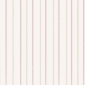 Hand Drawn Multicolored Stripes Pastel, Colorful Skinny Stripes, Hand Drawn Lines, White and Pink, Mauve Pink, Light Pink, Pastel Pink, Spring Color, Cream Fabric, Nursery Decor, Kid Fabric