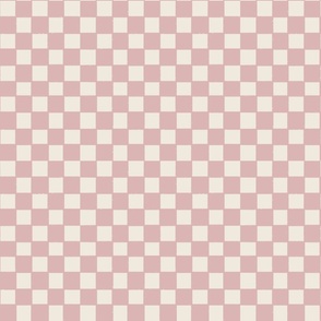 Hand Drawn Checkered-Mauve Pink, Purple Pink Checker,  Hand Drawn Lavender Pink Checkered, Checks, Checkerboard, Checker Design, Geometric, Contemporary, Dusty Pink, Classic Checkerboard, Mauve Square Grid