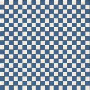 Hand Drawn Checkered-Dark Blue, Coastal Blue Checker,  Hand Drawn Blue Checkered, Checks, Checkerboard, Checker Design, Geometric, Contemporary, Ocean Blue, Classic Checkerboard, Jean Blue Square Grid