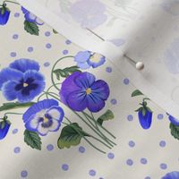 Pansies and Polka Dots Medium Size