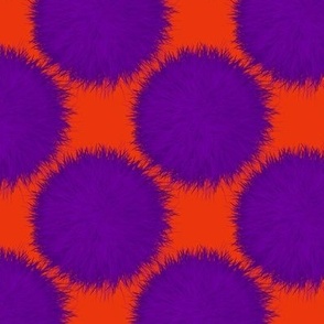 Fur Balls - Purple and Orange